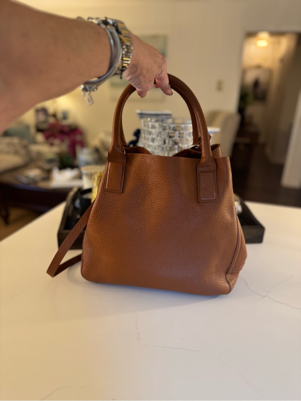 🤎 SHINOLA DETROIT RUNWELL TAN LEATHER TOTE! - Picture 5 of 14